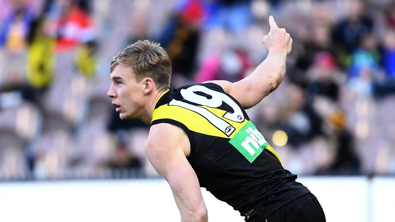 Tom Lynch has found his feet at Richmond. (AAP Image/Julian Smith)