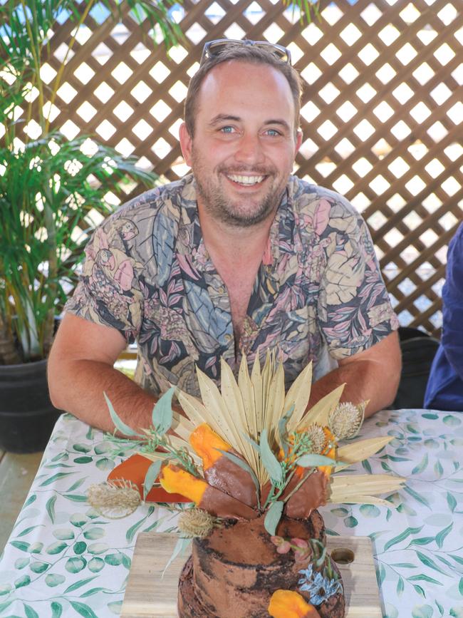 Emmett Green in the celebrity bake off on day two of the Royal Darwin Show. Picture: Glenn Campbell