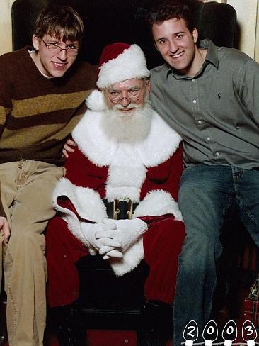 2003 ... Another one of Martin's least favourite Santa photos as a teenager. Picture: Ma...