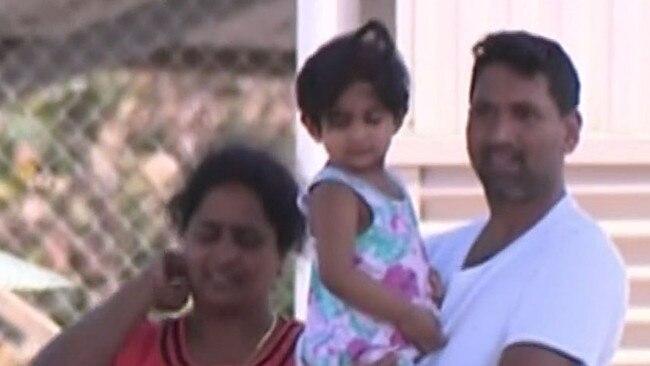 The family in detention on Christmas Island. Picture: Ten News