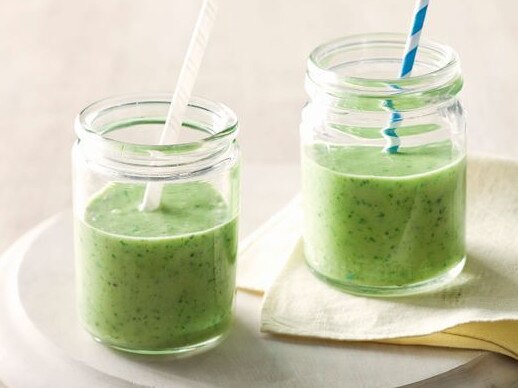 Green breakfast smoothie.