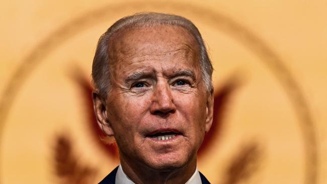 US president-elect Joe Biden last November. Picture: AFP