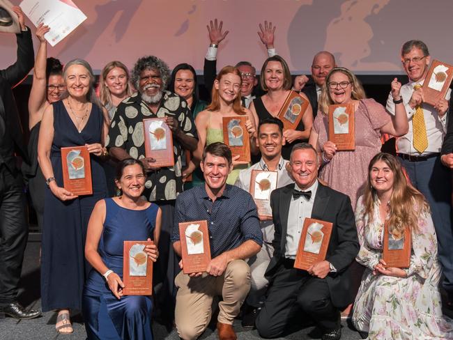 Winners of the 2022 Brolga Northern Territory Tourism Awards. Picture: Lisa Hatz