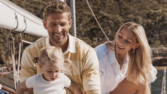 Anna Heinrich and Tim Robards with their daughter as seen in social media posts. Picture: Seed Heritage