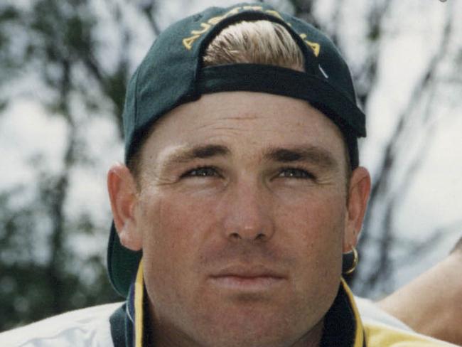 **This picture has a scanned reverse - see associated content at the bottom of the details window**Shane Warne, Australian Test cricketer, pictured alone.