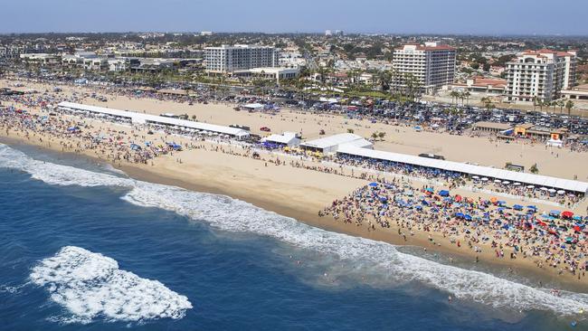 The set-up for the Pacific Airshow in Huntington Beach California. The Gold Coast event will look very similar, according to plans seen by the Bulletin.