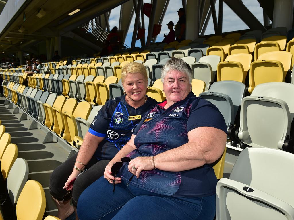 North Queensland Cowboys against Newcastle Knights at Queensland Country Bank Stadium. Janet Aspinall and Tracey Ingram. Picture: Evan Morgan