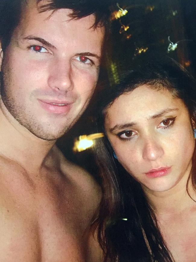 Warriena Wright and Gable Tostee at his apartment.