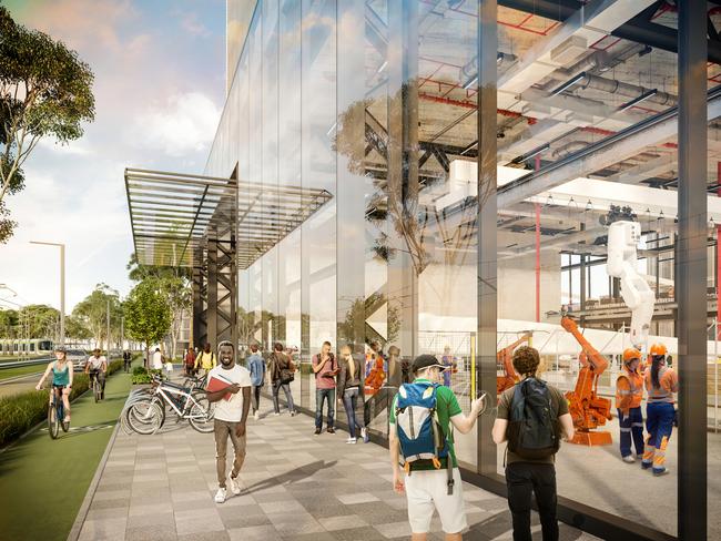 An artist's impression of the new University of Melbourne campus at Fishermans Bend. Picture: University of Melbourne