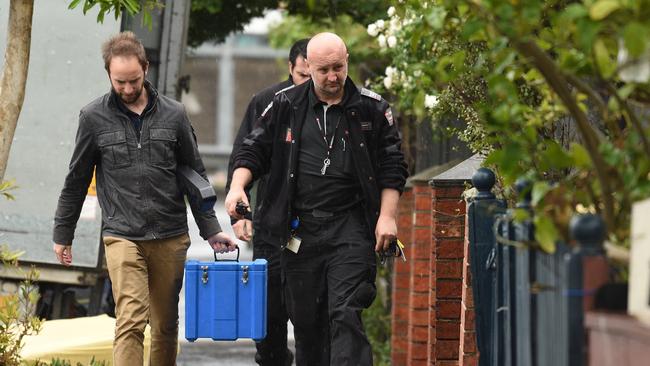 The last of the Bendigo St squatters are evacuated. Picture: David Smith.