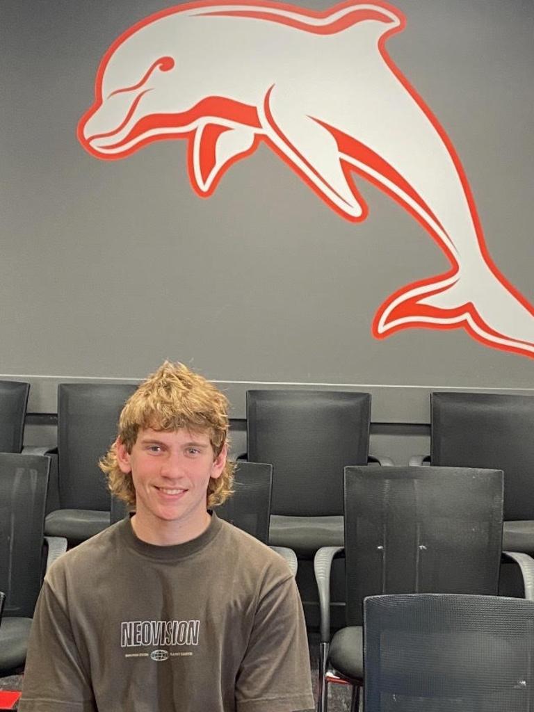 Sam Anderson in the Dolphins meeting room. Picture: Supplied.