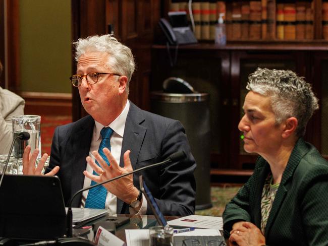 Sydney University vice-chancellor Mark Scott at a Budget Estimates hearing last week. Picture: Max Mason-Hubers