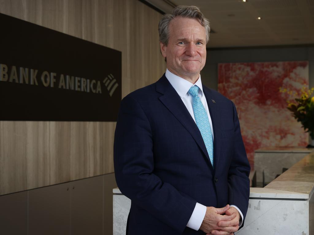 23/10/24: Bank of America CEO Brian Moynihan who is visiting Australia. John Feder/The Australian.