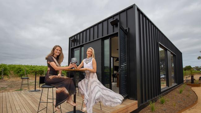 Emily and Jess outside the new cellar door. Picture: Ben Clark