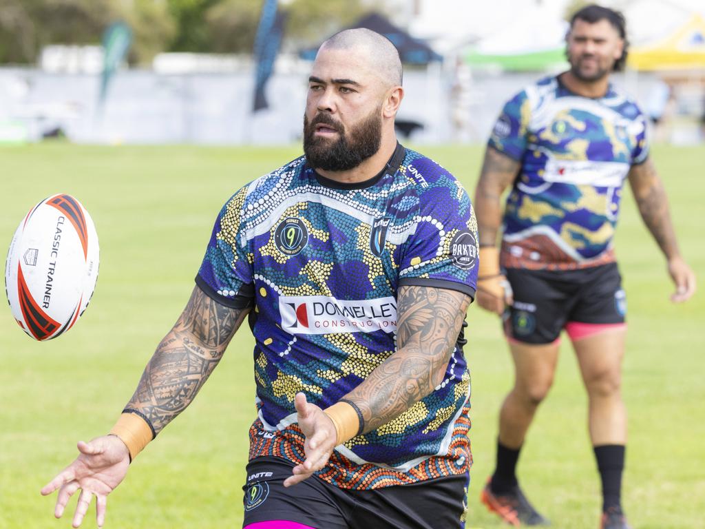 Andrew Fifita at the Nines Premier Rugby League event, Tugun, late last month. Picture: Richard Walker