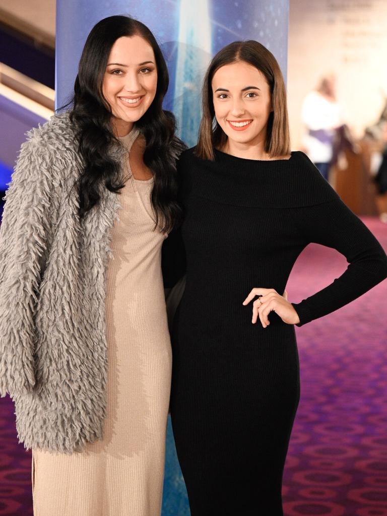 Disney's Frozen the Musical premiere at the Adelaide Festival Theatre: Claudia Migliaccio and Isabella Morgillo. Picture: Nicki Scenes Photography