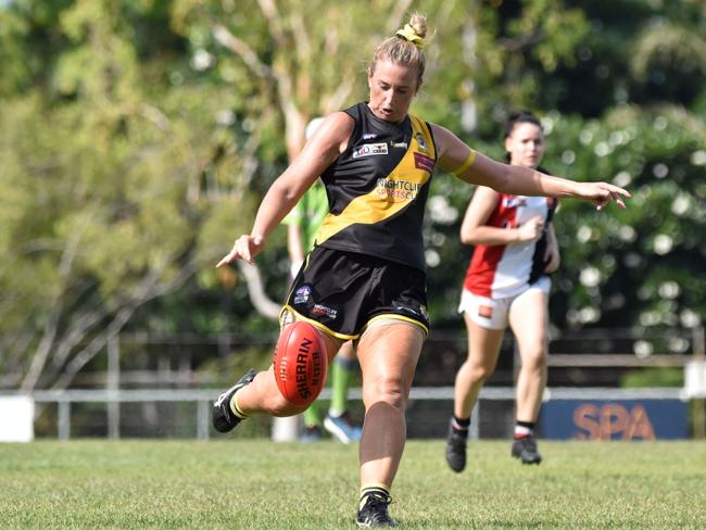 Nightcliff's Mickayla Ward has been important for the Tigers. Picture: Tymunna Clements AFLNT/Media