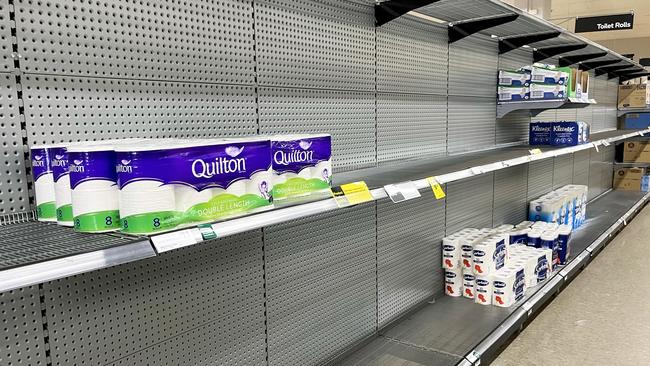 Retailers including Woolworths have experienced stock shortages in recent weeks. Picture: NCA NewsWire / Ian Currie