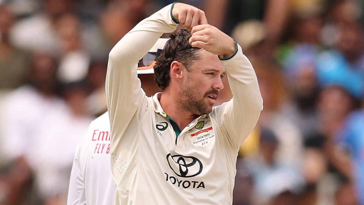 Head’s unique celebration. (Photo by Morgan Hancock - CA/Cricket Australia via Getty Images)