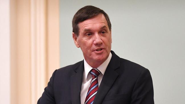 Queensland Resources, Mines and Energy Minister Anthony­ Lynham in question time on Thursday. Picture: Dan Peled