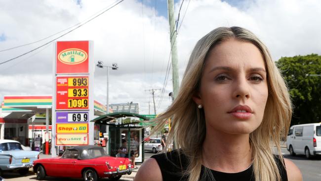 Renee Smith from RACQ said prices would surge up to 40 cents a litre across Brisbane. Picture: Steve Pohlner