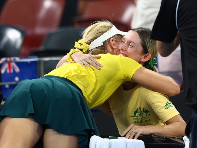 Storm Hunter is taking on a positive mindset and will support from the sidelines as she recovers from injury. Picture: Chris Hyde/Getty Images