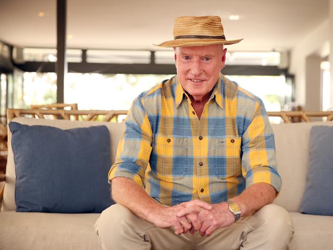 Home And Away actor Ray Meagher at Palm Beach where his character Alf operated the bait shop on the jetty. Picture: Sam Ruttyn