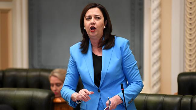 Queensland Premier Annastacia Palaszczuk speaks during Question Time at Parliament House in Brisbane. Photo: NCA NewsWire / Dan Peled