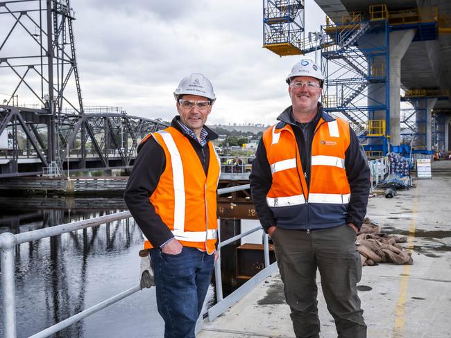 New Bridgewater Bridge - Ben Moloney Project Director and Craig Ferguson Project Manager. Picture: Caroline Tan