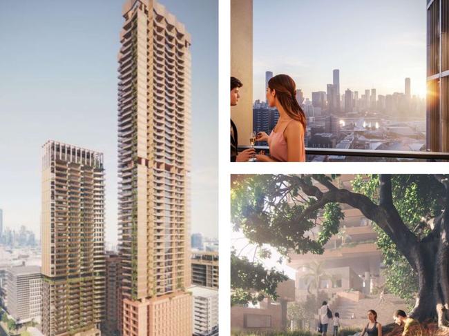 Aria has lodged an updated application for a mega three-tower project at South Brisbane.