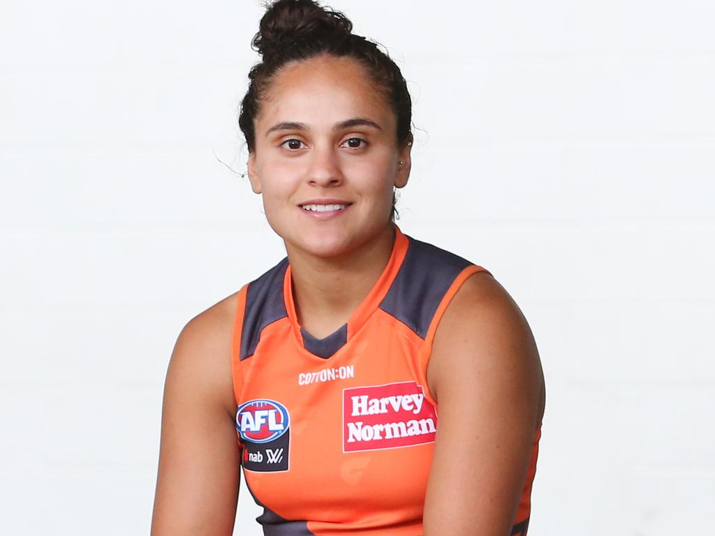 Pictured at GWS Giants training ground at Homebush Haneen Zreika.Haneen makes her debut for the starting team this weekend.Picture: Richard Dobson