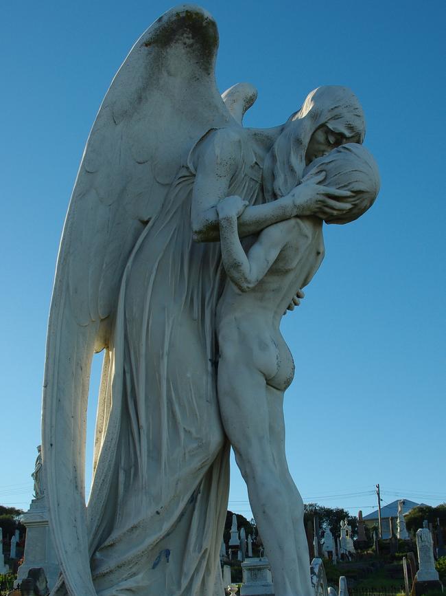 Catherine Fiaschi's headstone at Waverley Cemetery. Picture: Doug Richards