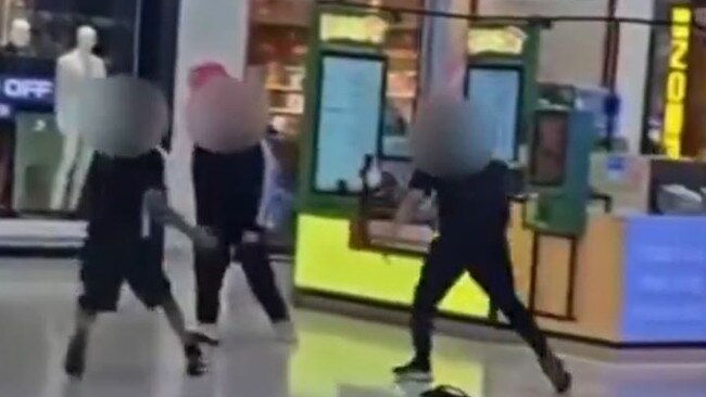 A teenager has been stabbed during a wild brawl in front of stunned customers at Elizabeth Shopping Centre, 23 October, 2024. Picture: 7 NEWS