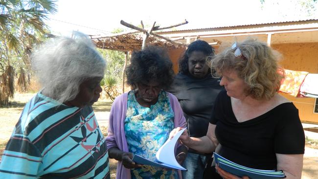 Claire Smith (far right) speaks with Elizabeth Moreen, Nell Brown and Rachael Kendino. PICTURE: Antoinette Hennessy