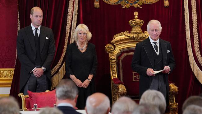 The formal accession took place in St James’s Palace on September 10, 2022. Picture: AFP