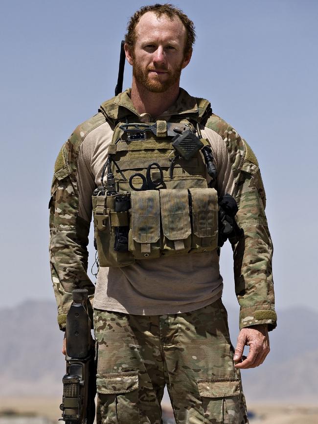 SAS trooper Mark Donaldson of Special Operations Task Group at Camp Russell on MOB Davis, Tarin Kowt.