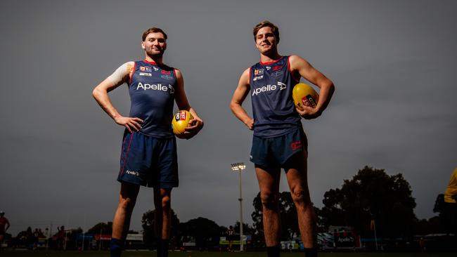 Former Norwood footballers Cam Taheny and Ben Jarvis (right). Picture: Matt Turner