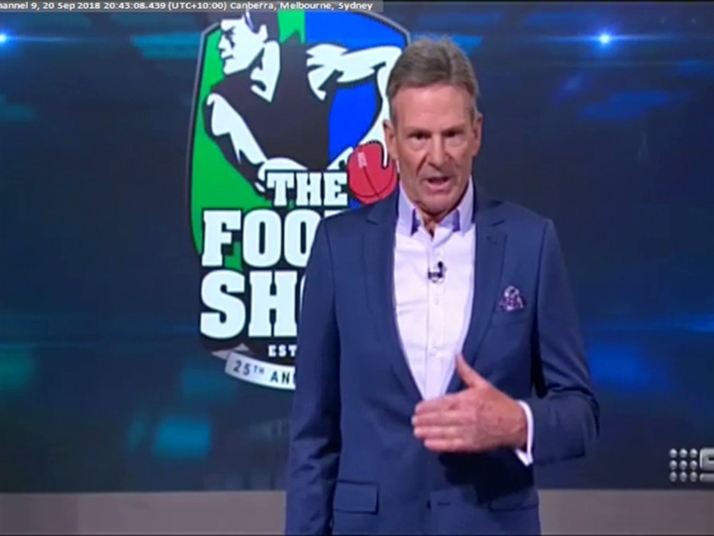 Channel 9 Footy Show as Sam Newman quits in 2018.