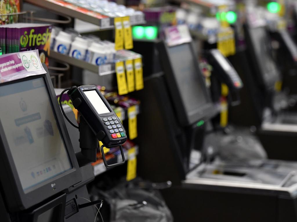 Woolworths self-service check-outs have a hidden feature. Picture: Joel Carrett