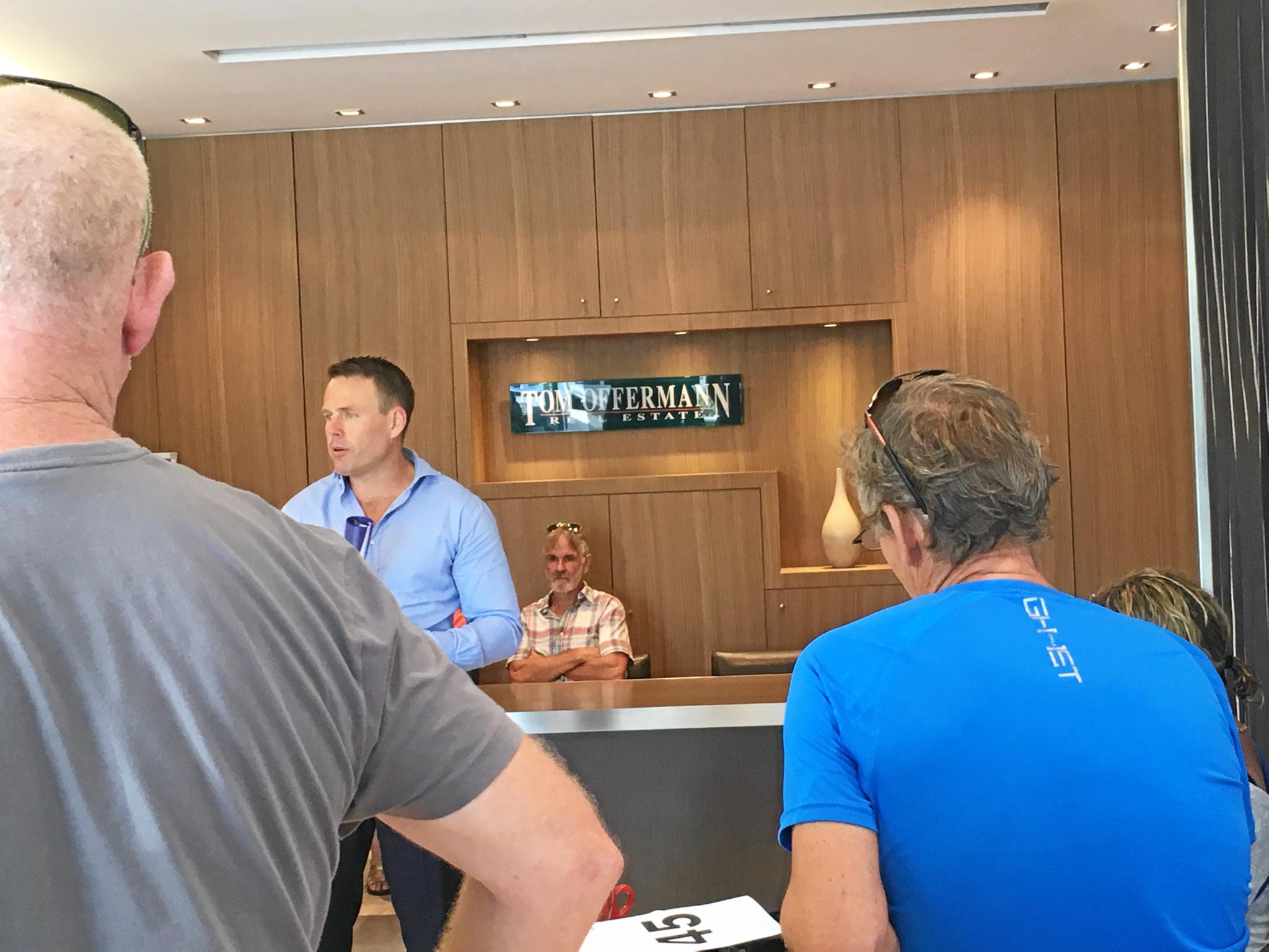 10 The Hastings in Hastings Street, Noosa Heads was put to the market at an in-rooms auction with John Wastell of Tom Offermann Real Estate.