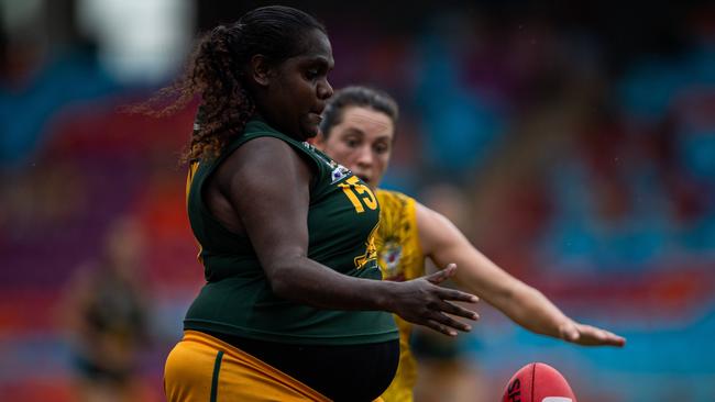 Kaitlyn Armstrong in the St Mary's vs Nightcliff Tigers 2023-24 NTFL women's qualifying final. Picture: Pema Tamang Pakhrin