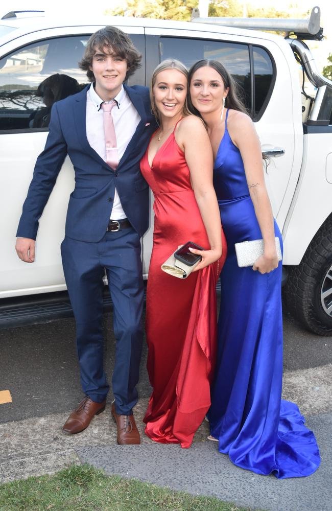 Matthew, Libby and Mia at the Maleny State High School formal on November 16, 2022. Picture: Sam Turner