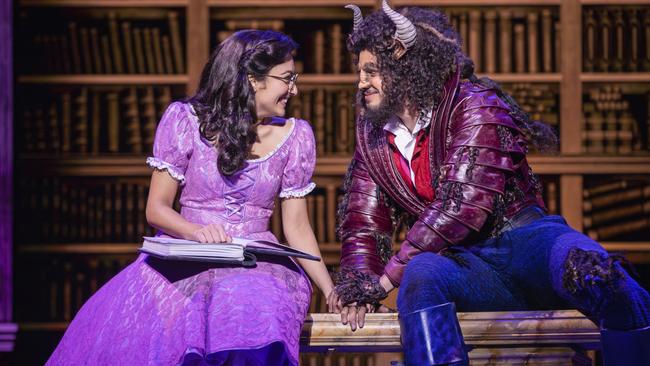 Shubshri Kandiah and Brendan Xavier in Disney's Beauty and The Beast. Picture: Daniel Boud