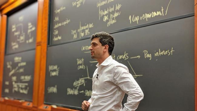 Afterpay’s Nick Molnar giving a lecture at Harvard in 2019.