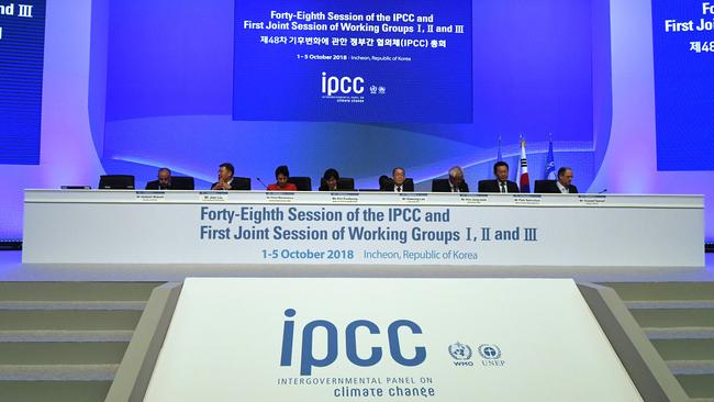 Delegates and experts attend the opening ceremony of the Intergovernmental Panel on Climate Change in Incheon. Picture: AFP