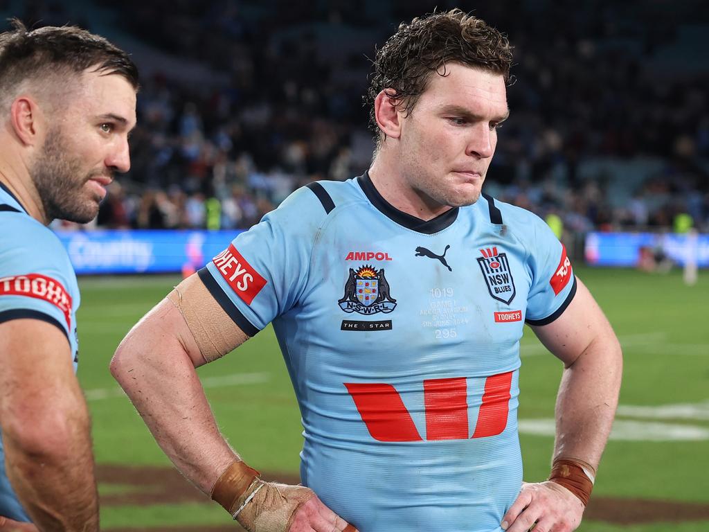 A nice moment for Liam Martin on a tough night for the Blues. Picture: Cameron Spencer/Getty Images