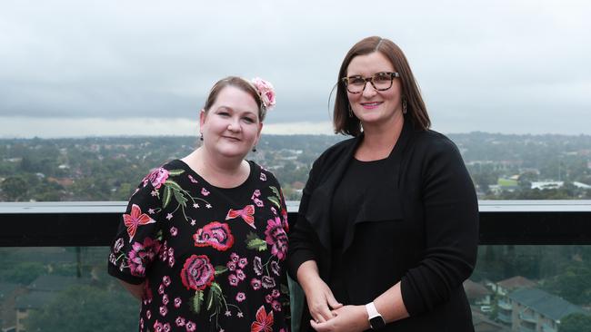 Emma Mason (left), mother of 15-year-old teen suicide victim Matilda ‘Tilly’ Rosewarne, joined Education Minister Sarah Mitchell’s first anti-bullying roundtable. Picture: John Feder/The Daily Telegraph.