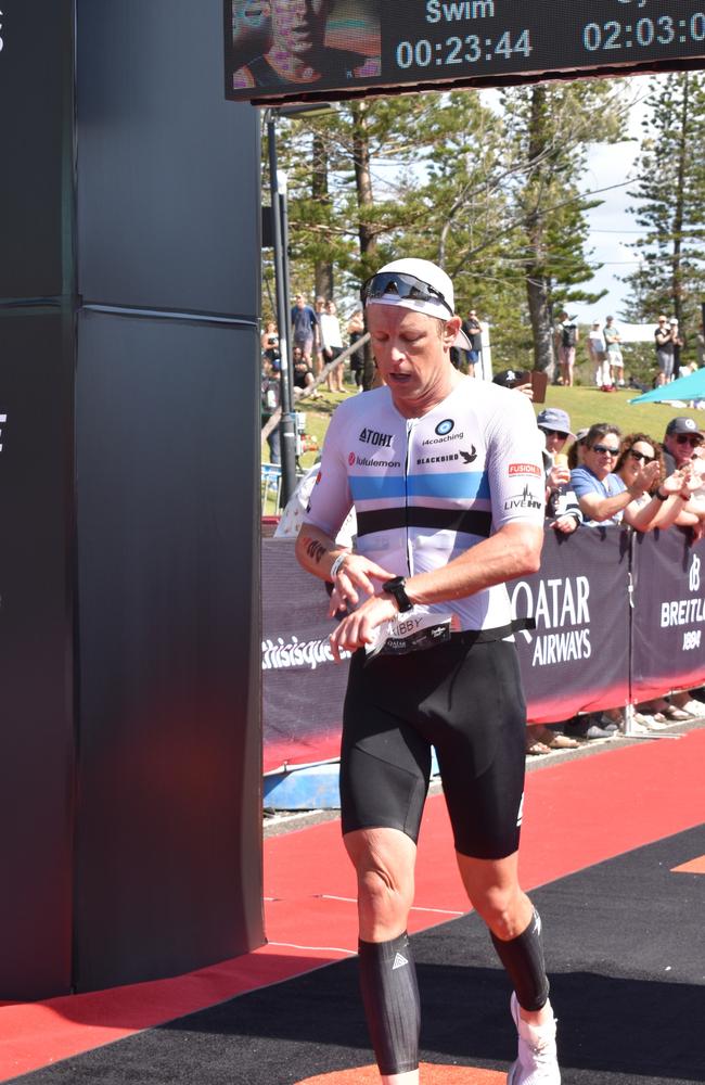 Third place: Mitch Kibby at Sunshine Coast Ironman 70.3 2023.