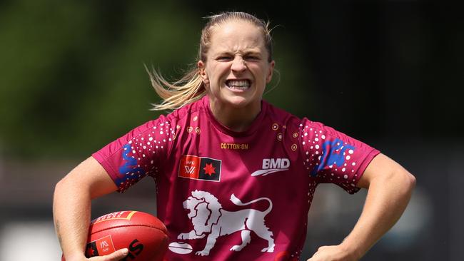 Brisbane midfielder Belle Dawes is free to play in next week’s preliminary final after having her ban overturned. Picture: Robert Cianflone / Getty Images