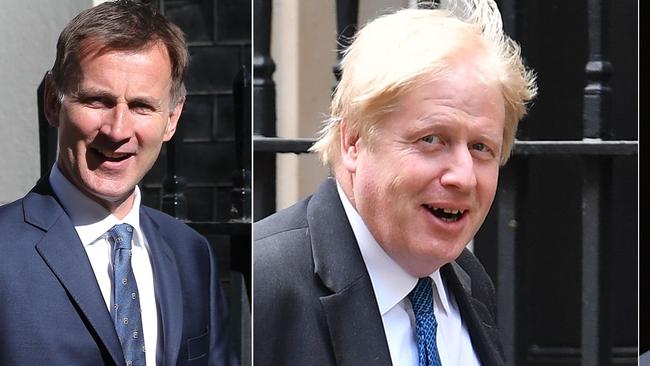 Jeremy Hunt and Boris Johnson to go head to head. Picture: AFP.